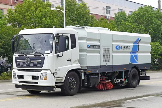 Caminhão de limpeza, aspirador de pó montado, varredor de ruas, caminhão, veículo de limpeza de ruas, varredor