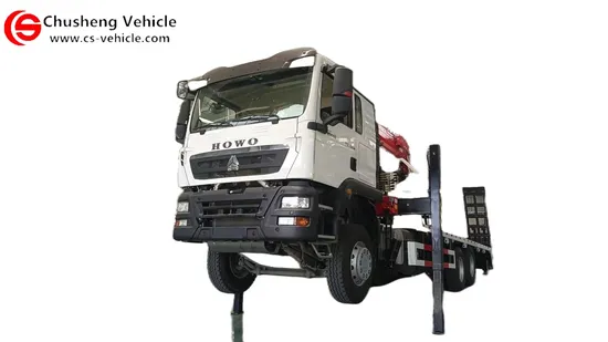 Caminhão autocarregador HOWO 6X4 hidráulico telescópico/de lança reta de 10 rodas, 340 HP, para escavadeira